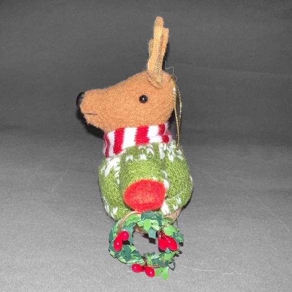 Christmas Reindeer Plush Ornament - Picture 2 of 6